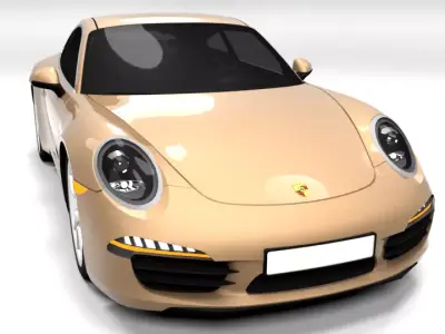 PORSCHE CARERRA 911 991 LOWPOLY Low-poly 3D model