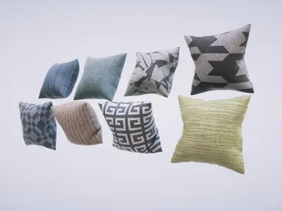 Pillows Pack Low-poly 3D model