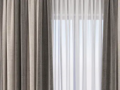 Set 52 Curtains 3D model