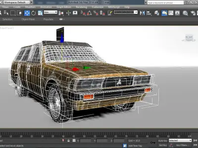 Mitsubishi sigma wagon 1980  Low-poly 3D model