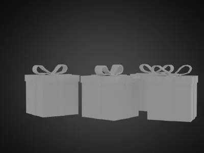 GIFT CHRISTMAS PRESENT Free 3D model