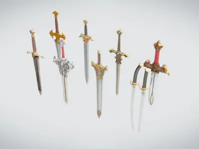 Swords Pack Collection Low-poly 3D model
