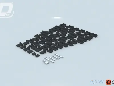 Elgiva Sofa Modular Set 3D model