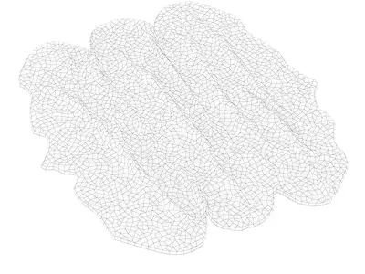 Sheepskin Area Rug Gray 3D model