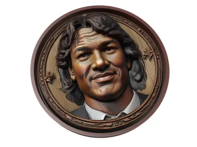 Ruud Gullit Footballer Medallion 3D print model