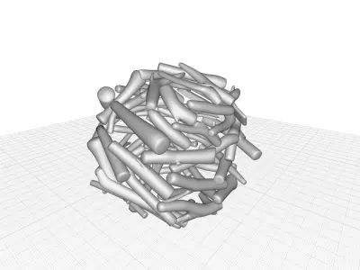 Beachcrest Oak Decorative Ball 3D model