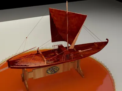 Chinese junk boat 3D model