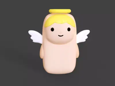 Angel Phone Toy  Low-poly 3D model