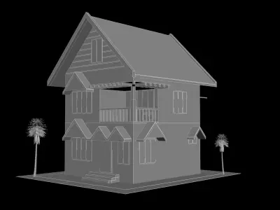Design of 45 M2 house 3D model