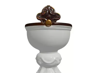 Victorian Ornate Luxury Toilet Low-poly 3D model