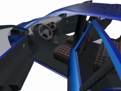 Nissan Versa Low-poly 3D model