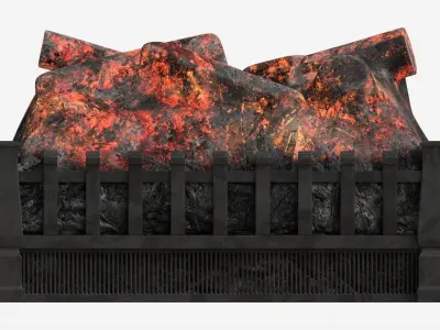 Electric Log Set Heater Duraflame 3D model