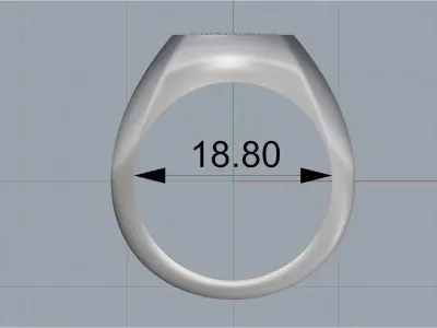 Letter Ring 3D print model