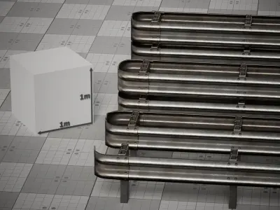 Realistic Road Fence Game Ready Low-poly 3D model