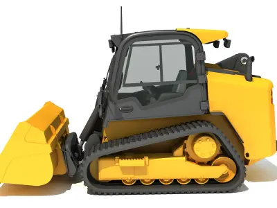 Mini Tracked Skid Loader 3D model