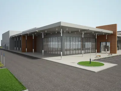 Car Showroom 3D model