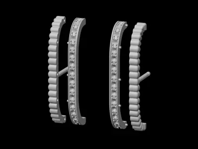 BOUCHERON - QUATRE RADIANT - LARGE - EARRINGS 3D print model