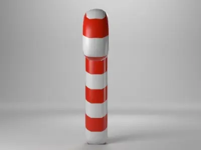 Low poly - Cute Candy Cane Free low-poly 3D model