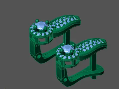 Women Earrings 3DM STL Womens Earring Renders 3D print models   3D print model 4