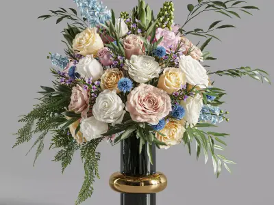 Flower Set 026 Big bouquet 01 3D model