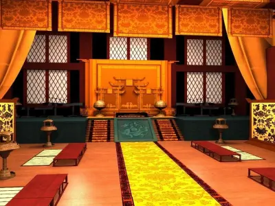 The palace lobby of the Qin and Han Dynasties in China 3D model