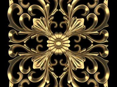 Decorative Wall Rosettes 04 3D model