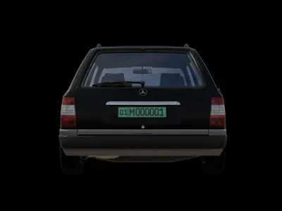 Mercedes Benz w124 universal Low-poly 3D model