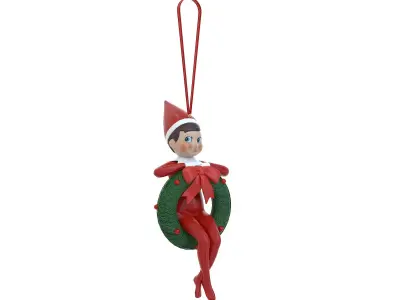 Elf Christmas Tree Toy Low-poly 3D model