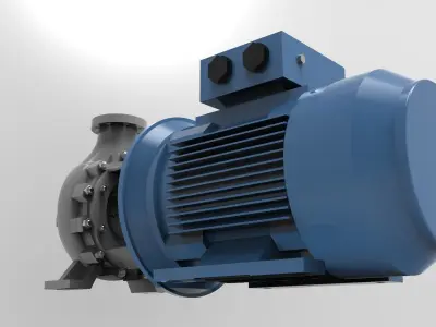 pump monoblock 3D print model