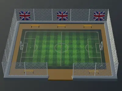 Soccer Stadium - England Low-poly 3D model