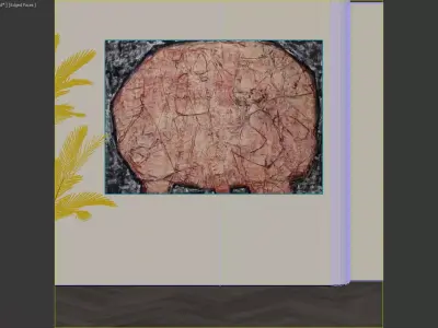 Textured Abstract Wall Art in Earthy Tones 3D model