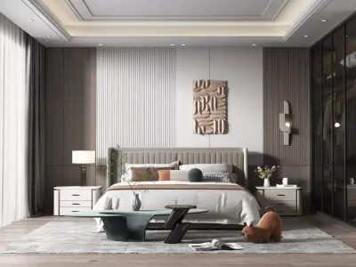 decoration villa bedroom Modern Home 3D model