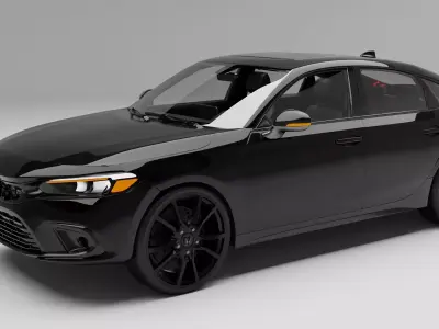 Honda Civic With Interior 3D model