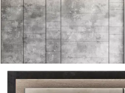 Decorative wall panel set 37 3D model