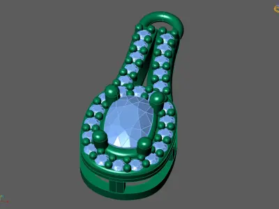 Women Pendants 3DM STL Pendant Renders Details 3D print model 3D print model