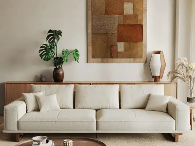 Mid Century interior  3D model