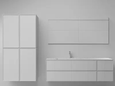Bathroom furniture set 03 3D model