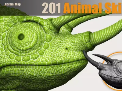 201 Animal Skin Brushes 3D model