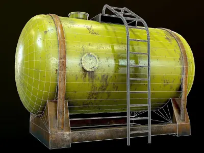 Steam Boiler Low-poly 3D model