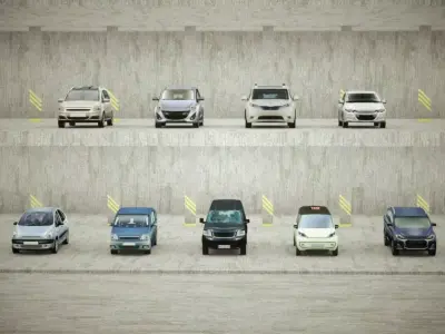 9 Low-poly Mini-Vans Low-poly 3D model