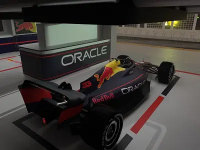Red bull garage 3D model