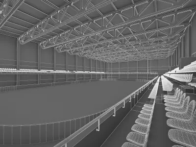 Ice Hockey Arena Interior - tmp Low-poly 3D model