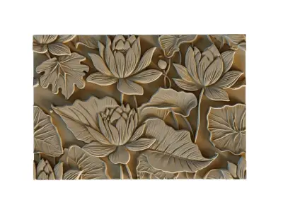 mural decor set wall panel 18 3D model