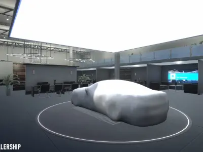 Car dealership - Showroom 3D model