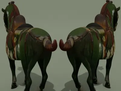 Horse Statuette D 3D model