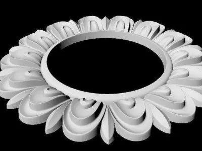Central decor ornament for furniture 3D model 303