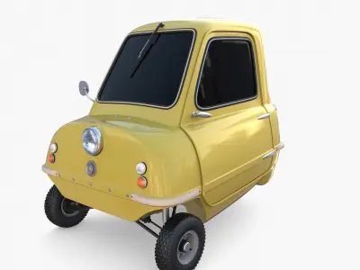 Generic 50cc Microcar with chassis 3D model