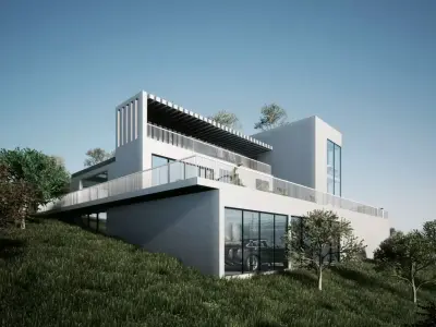 House design hill 3D model