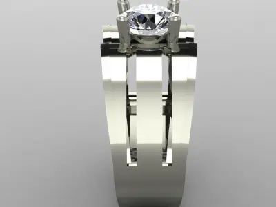 diamond ring 3D print model 52
