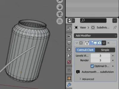 Teapot and vase for interior design modern style 3D model